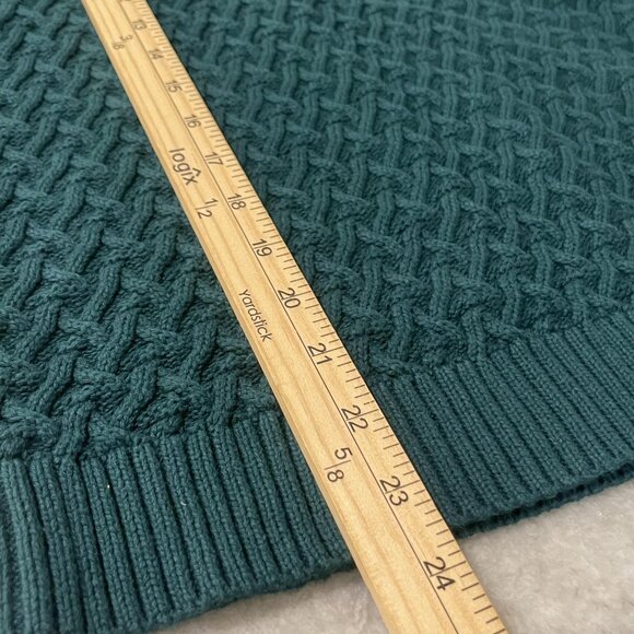 Hope & Henry Sweater Boys XL Green Organic Cotton Cable Knit Mockneck New Tags - Picture 6 of 7